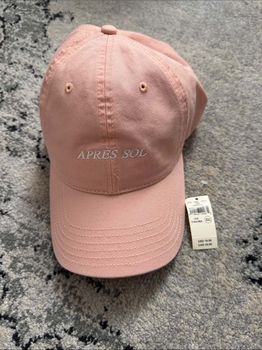 Women’s Peach Apres Sol Baseball Cap